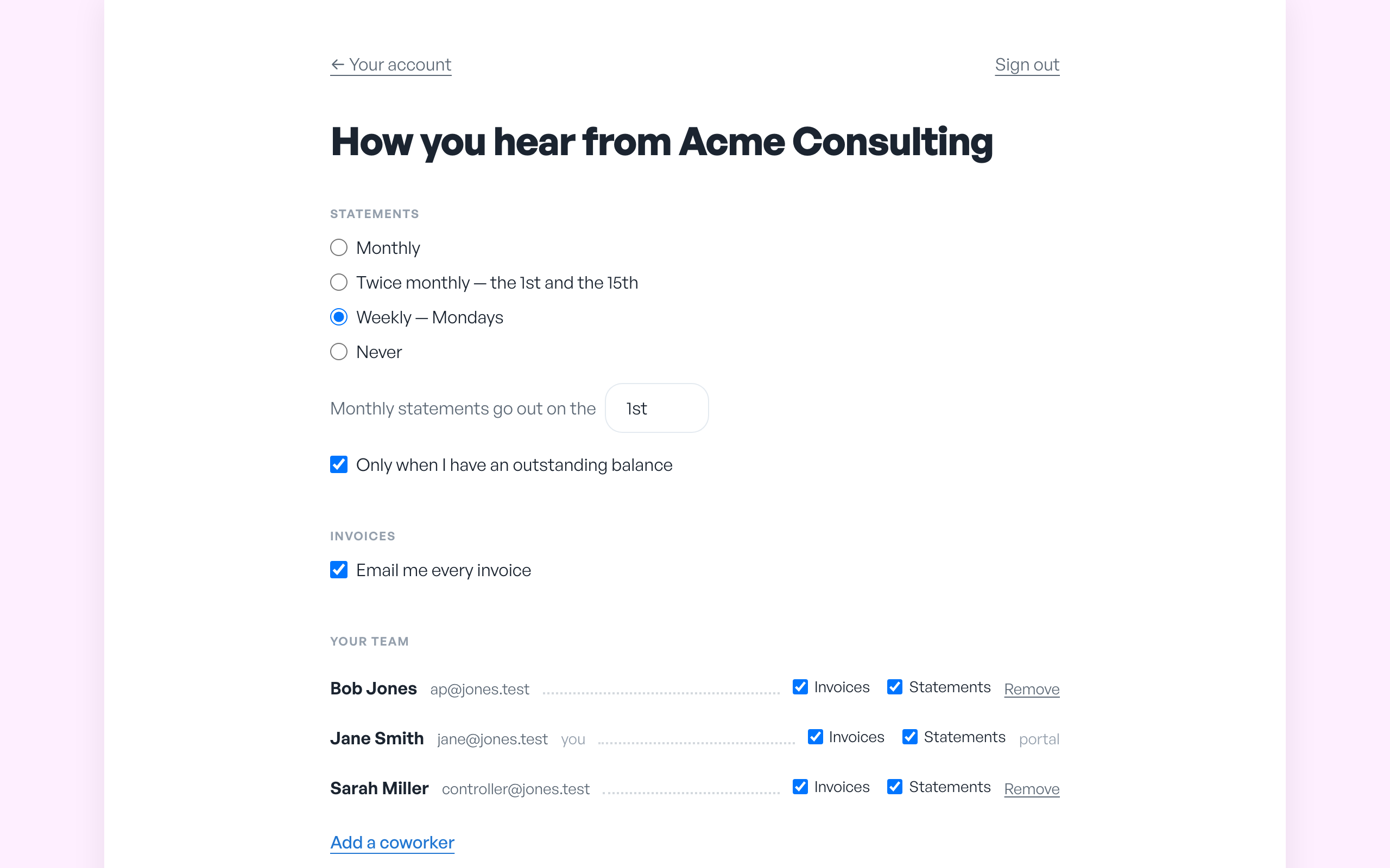 The client portal